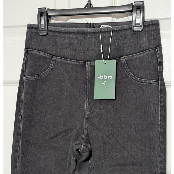 Halara Denim Leggings Womens Small Black High Waisted Jeggings Stretch Pants - Picture 6 of 8